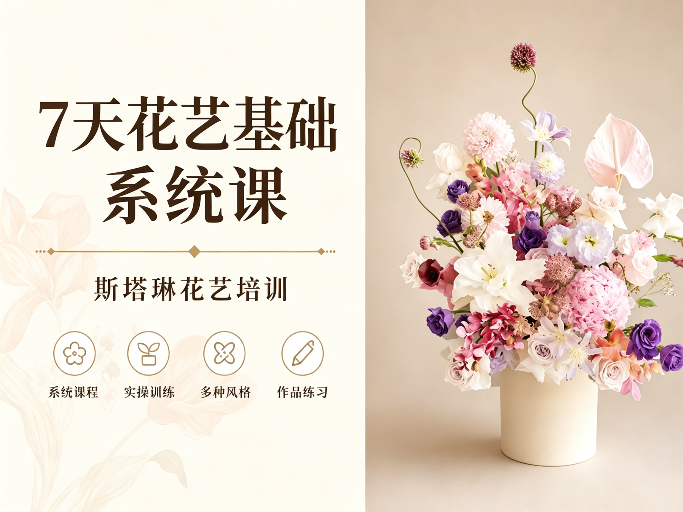 7天花艺基础系统课